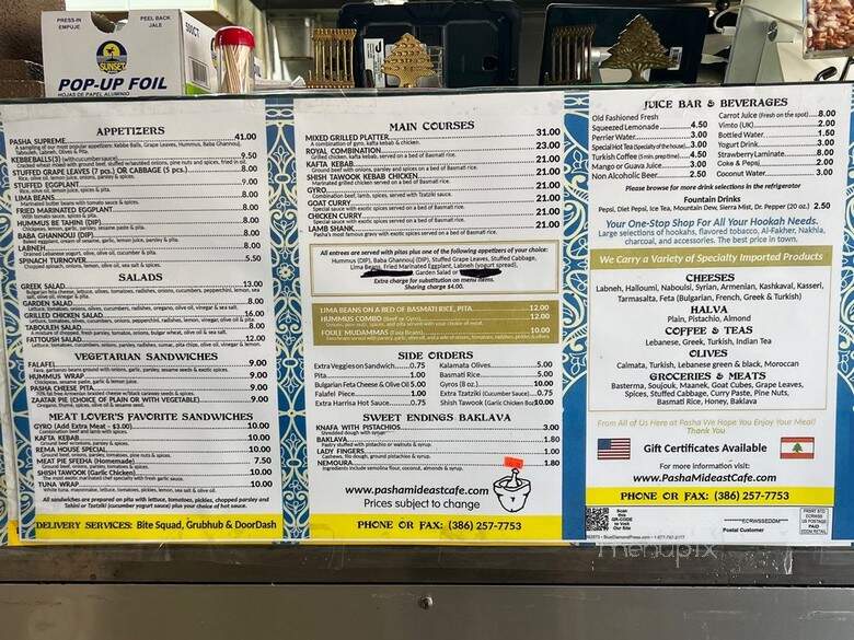 Pasha Middle East Foods - Daytona Beach, FL menu_pic