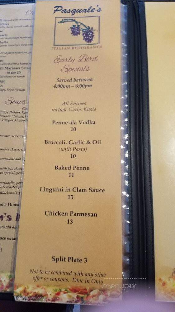 Pasquale's - Orlando, FL menu_pic