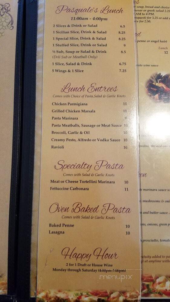 Pasquale's - Orlando, FL menu_pic