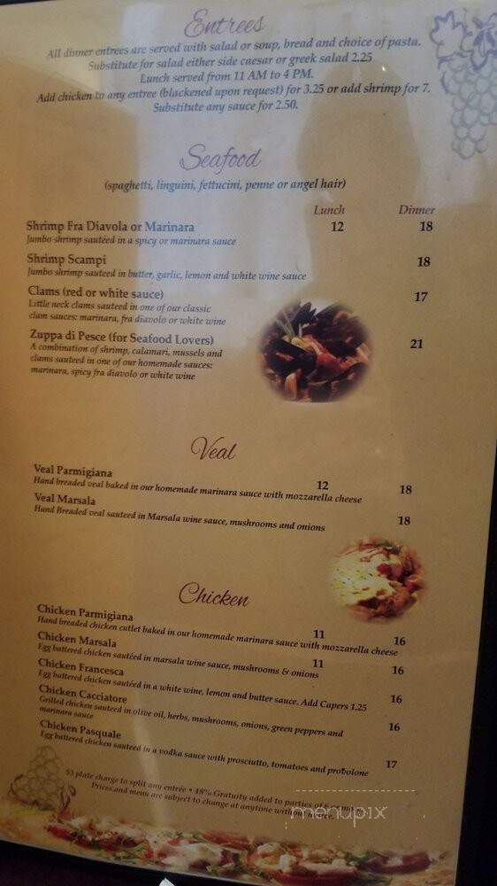 Pasquale's - Orlando, FL menu_pic