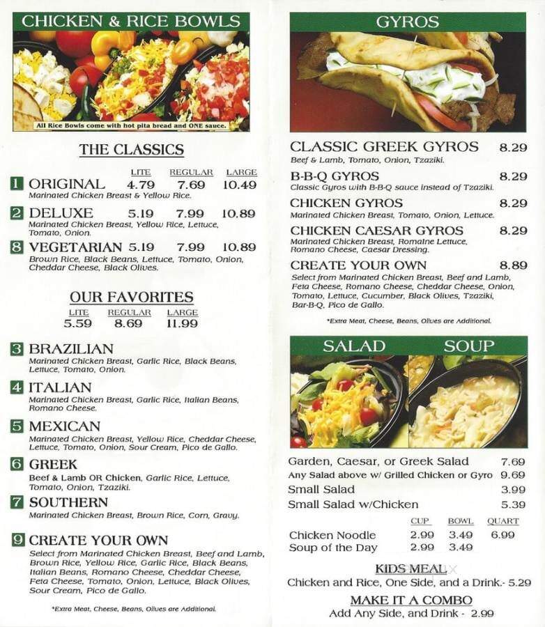 Patinella's Chicken Grill - Fort Myers, FL menu_pic
