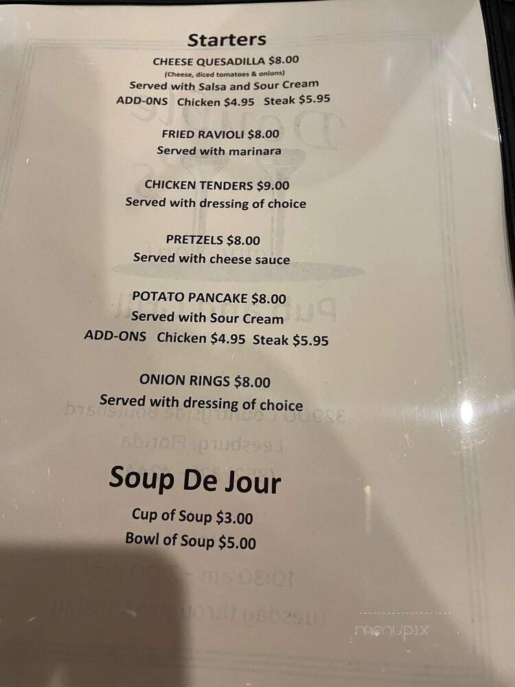 Pennbrooke Grill - Leesburg, FL menu_pic