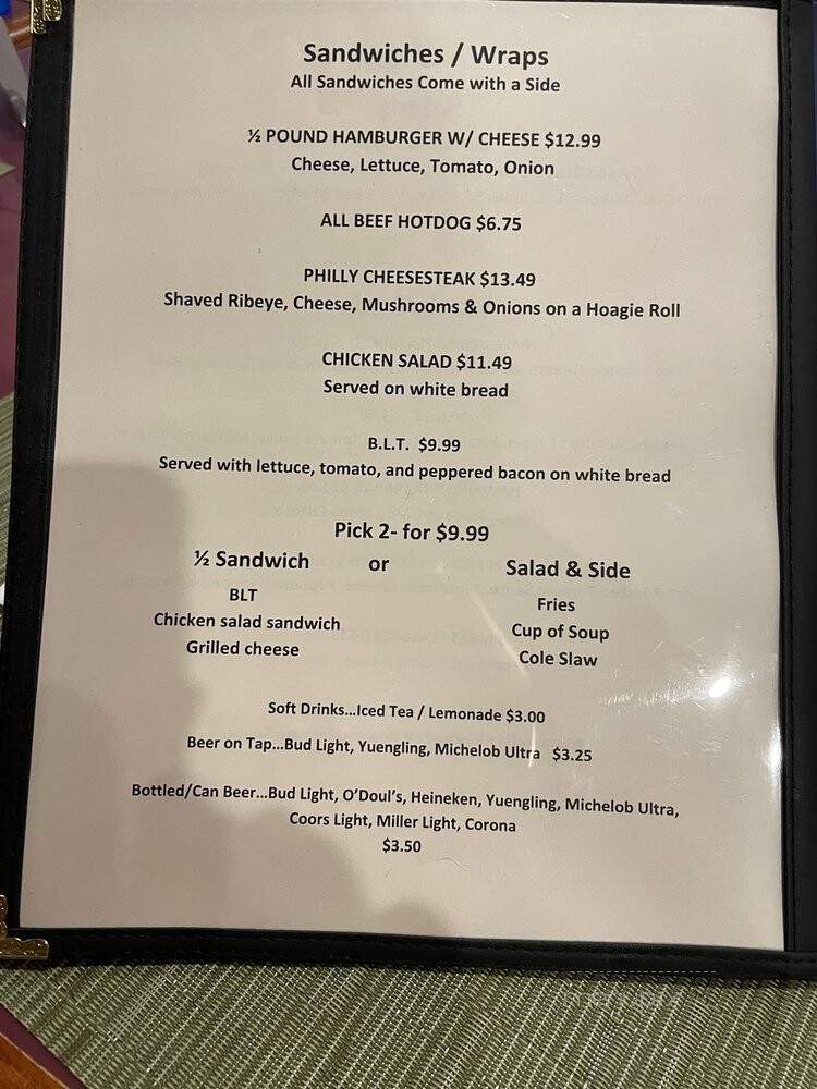 Pennbrooke Grill - Leesburg, FL menu_pic