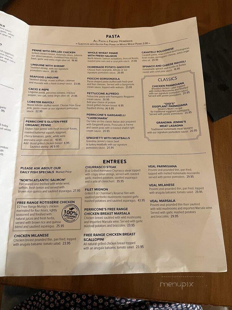Perricone's Marketplace & Cafe - Miami, FL menu_pic