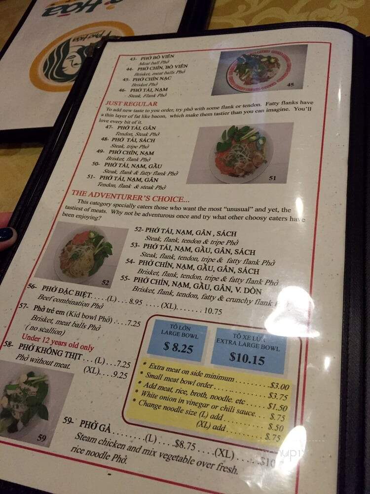 Pho Hoa Restaurant - Tamarac, FL menu_pic