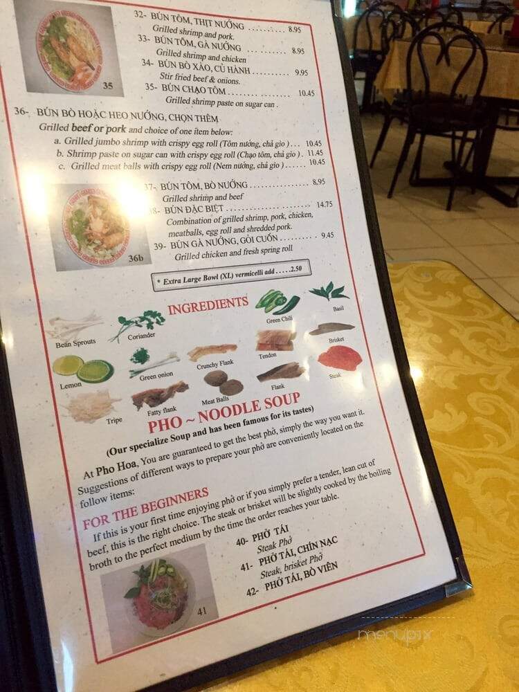 Pho Hoa Restaurant - Tamarac, FL menu_pic