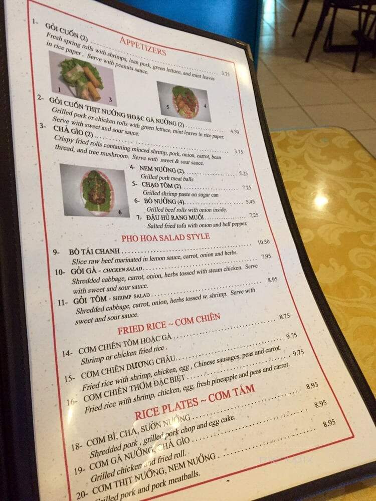 Pho Hoa Restaurant - Tamarac, FL menu_pic