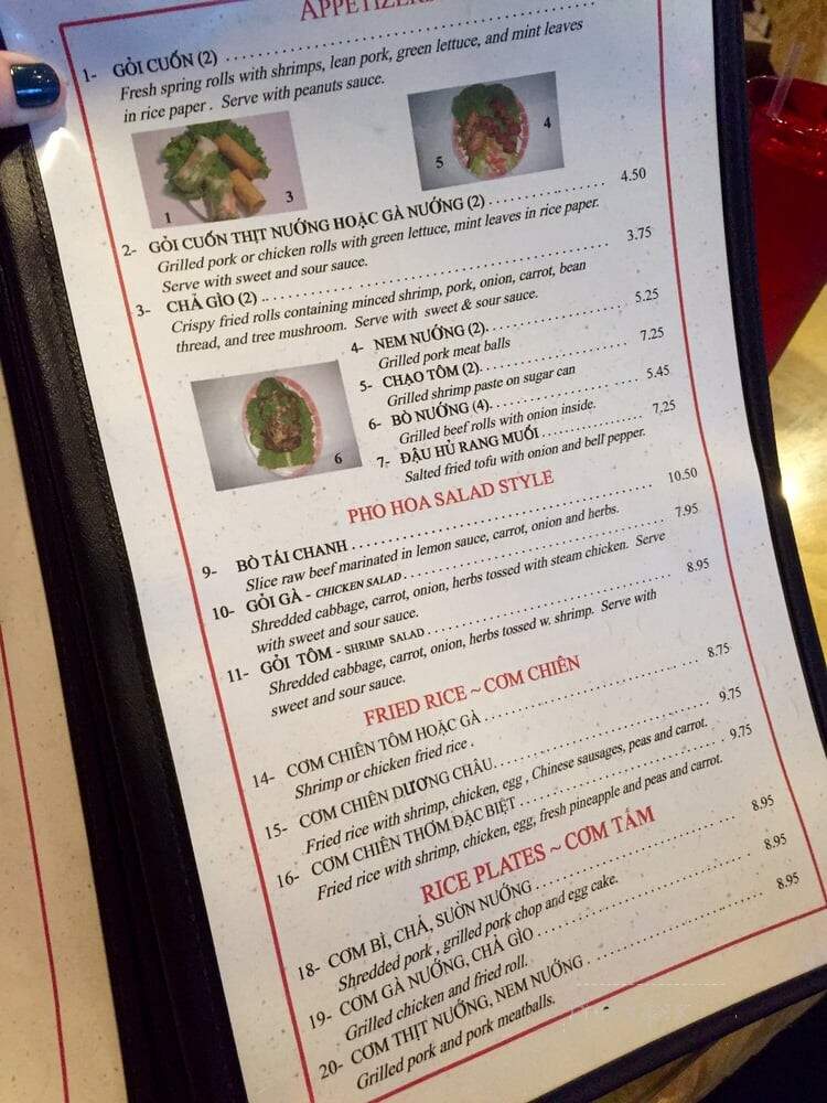 Pho Hoa Restaurant - Tamarac, FL menu_pic