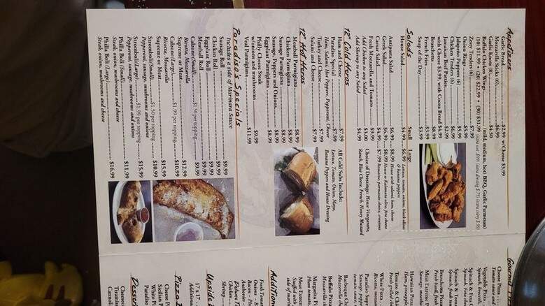 Pizza Paradiso - Orlando, FL menu_pic