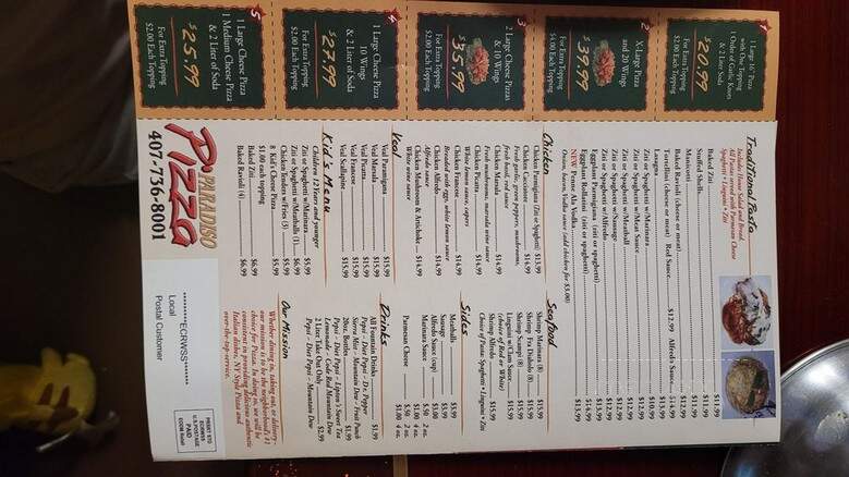 Pizza Paradiso - Orlando, FL menu_pic