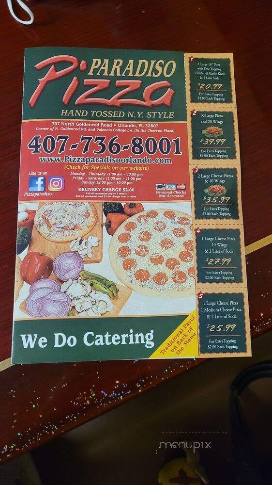 Pizza Paradiso - Orlando, FL menu_pic