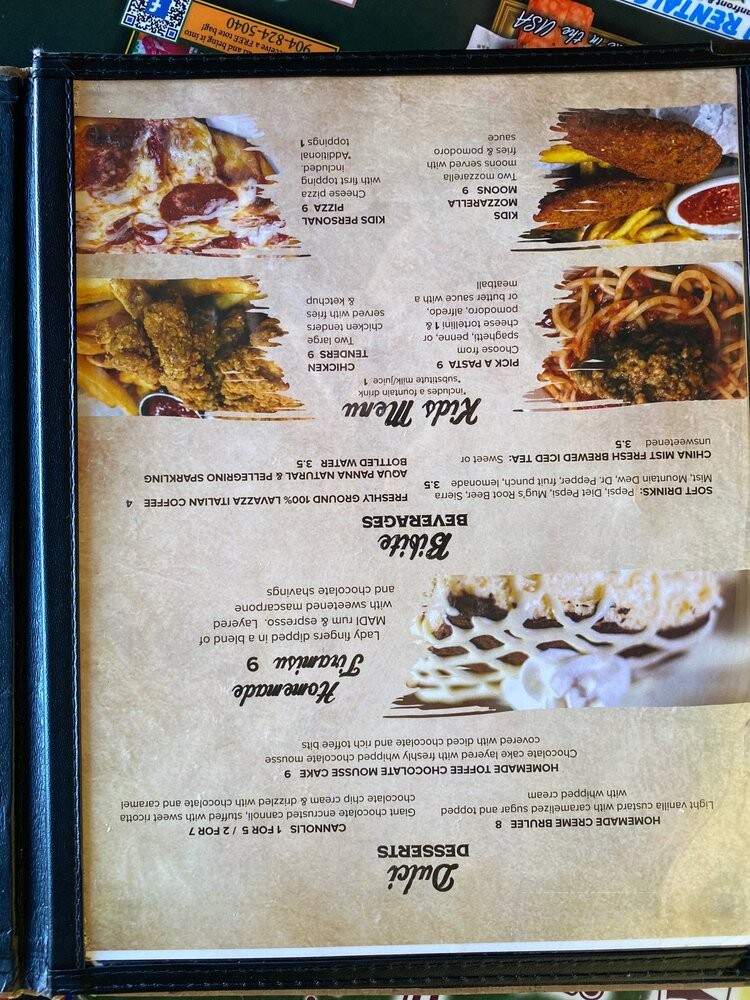Pizzalley's Chianti Room - St Augustine, FL menu_pic