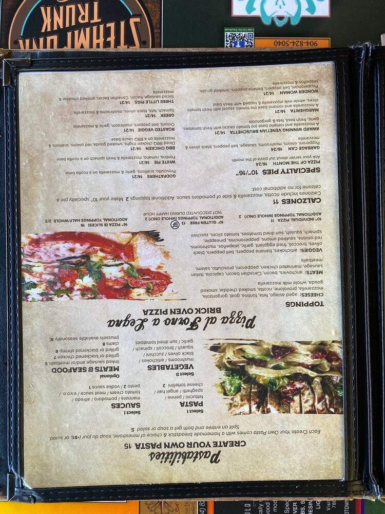 Pizzalley's Chianti Room - St Augustine, FL menu_pic