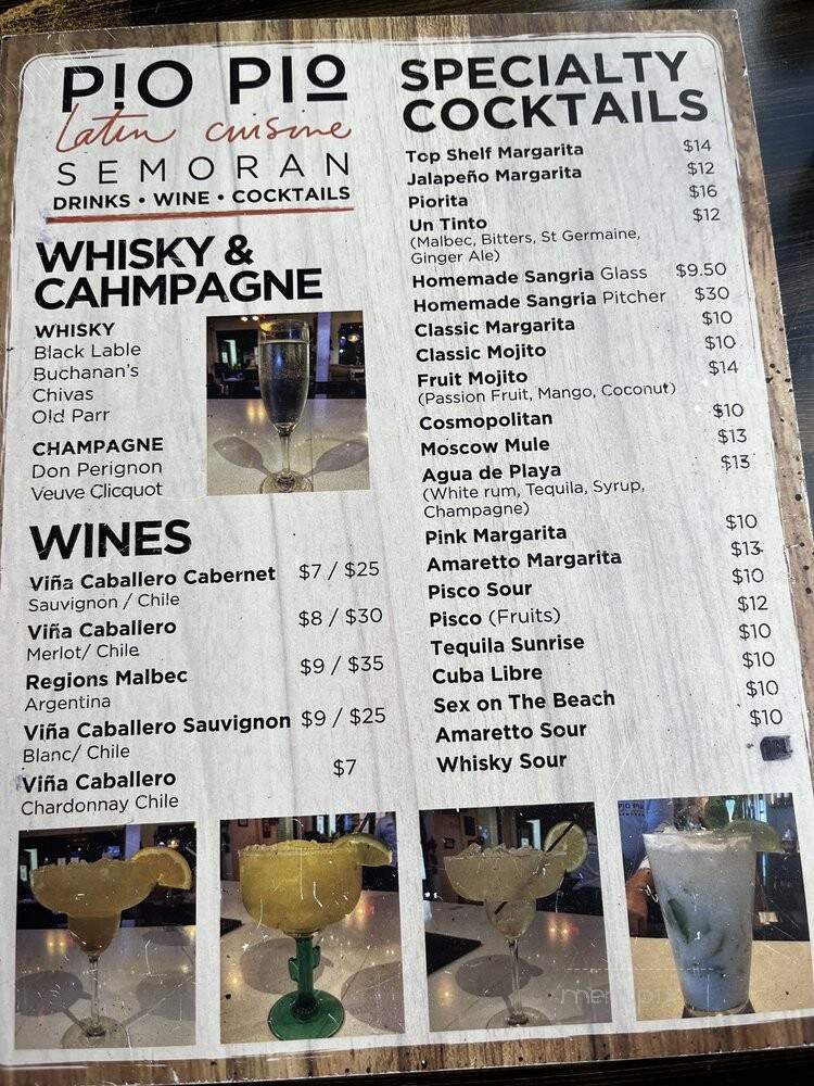 Pollos Pio Pios - Orlando, FL menu_pic