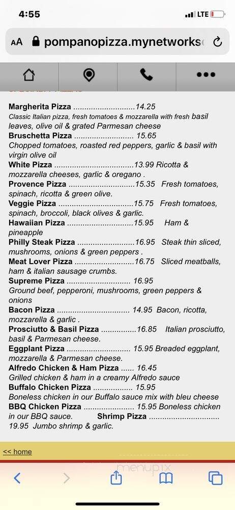 Pompano Pizza & Italian Eatery - Pompano Beach, FL menu_pic