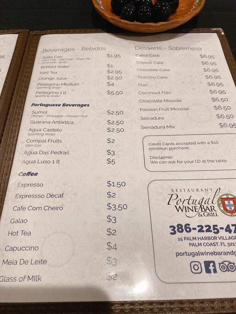 Portuguese Restaurant - Palm Coast, FL menu_pic