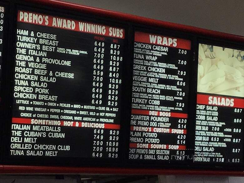 Premo's Deli - Miami, FL menu_pic