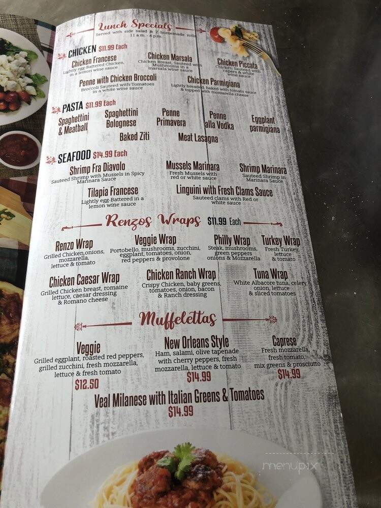 Renzo's Cafe West Cafeteria - Boca Raton, FL menu_pic