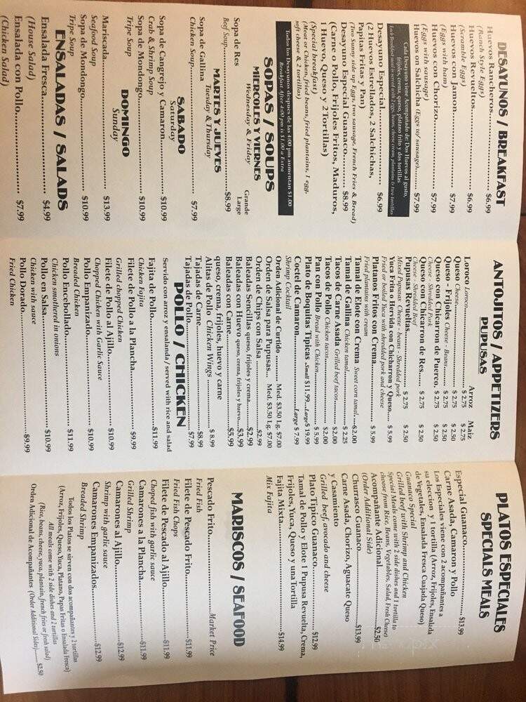 Restaurante Y Pupuceria El Gn - Lake Worth, FL menu_pic