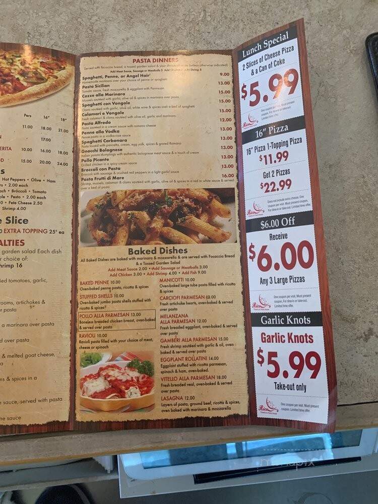 Rico's Pizzeria - Palmetto, FL menu_pic