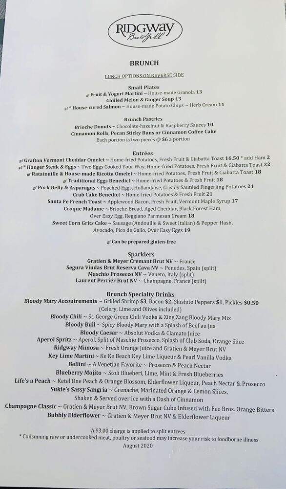 Ridgway Bar & Grill - Naples, FL menu_pic