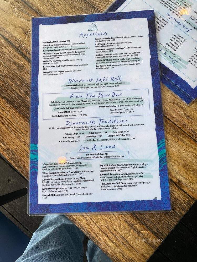 Riverwalk At Tin City - Naples, FL menu_pic