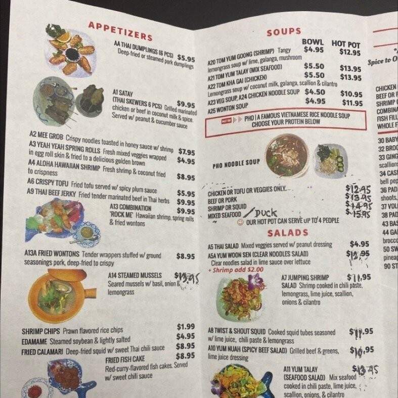 Rock A Bangkok - Miami, FL menu_pic