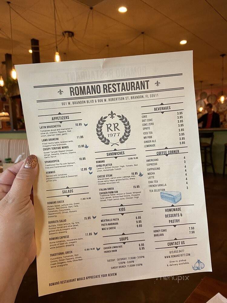 Romano Greek Salads & Subs - Brandon, FL menu_pic