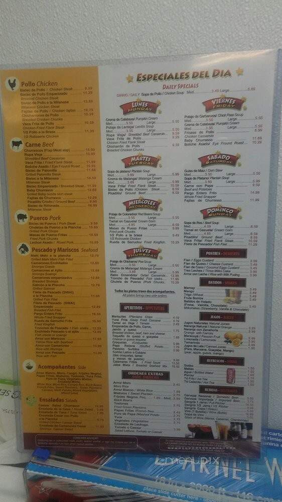 Sabor Latino Restaurante - Miami, FL menu_pic