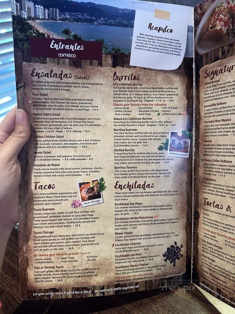 San Jose's Original Mexican - Orlando, FL menu_pic