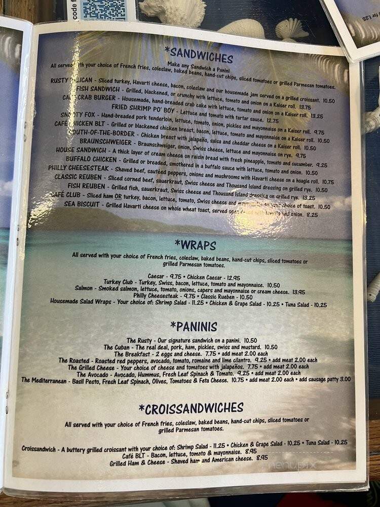 Sanibel Cafe - Sanibel, FL menu_pic