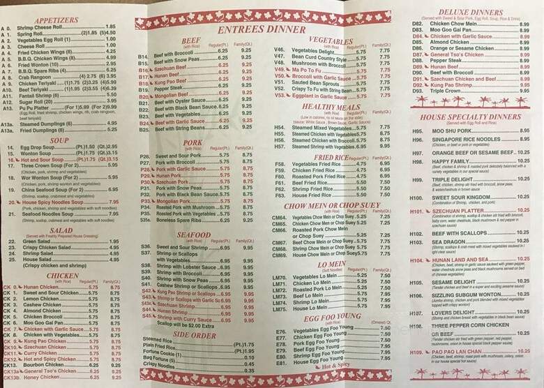 Shanghai Express - Lakeland, FL menu_pic