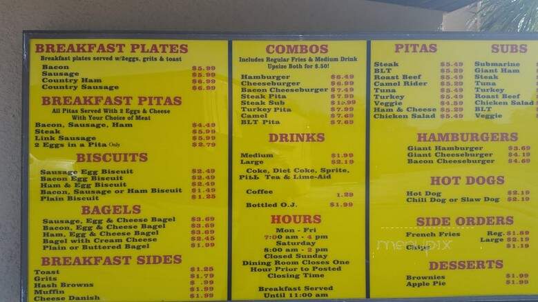 Sheik Sandwiches - Orange Park, FL menu_pic