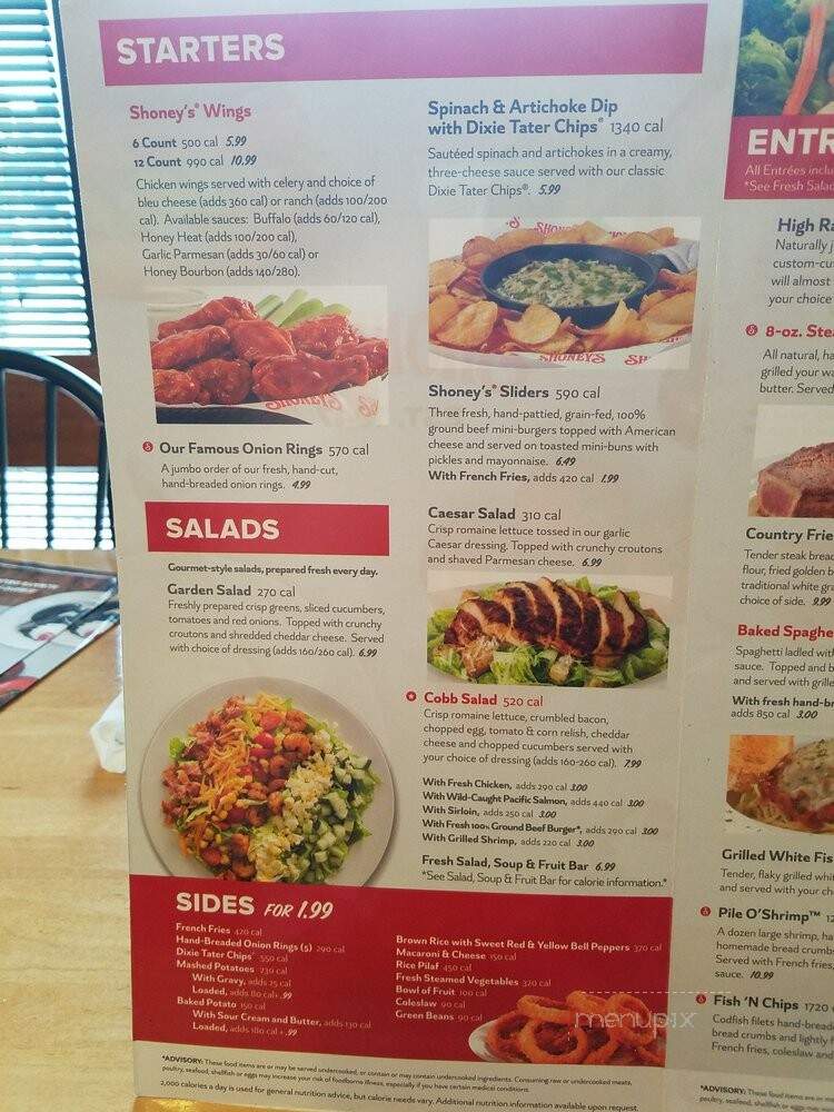 Shoney's - Orlando, FL menu_pic