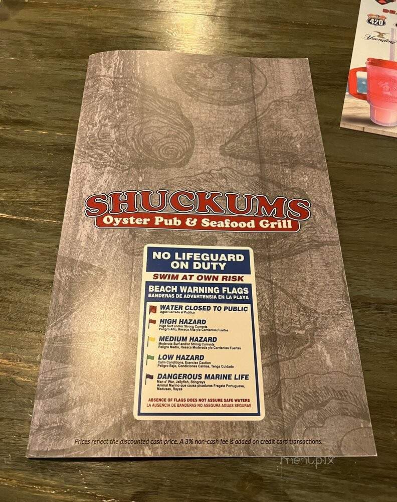 Shuckoff Oyster Bar - Panama City Beach, FL menu_pic