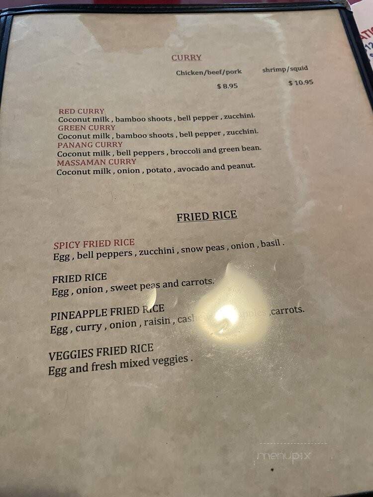 Siam Thai Cafe - Naples, FL menu_pic