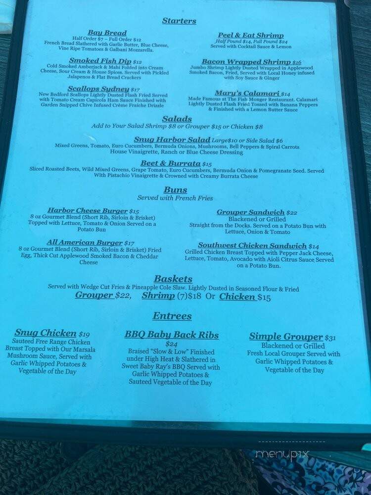 Snug Harbor - Fort Myers Beach, FL menu_pic
