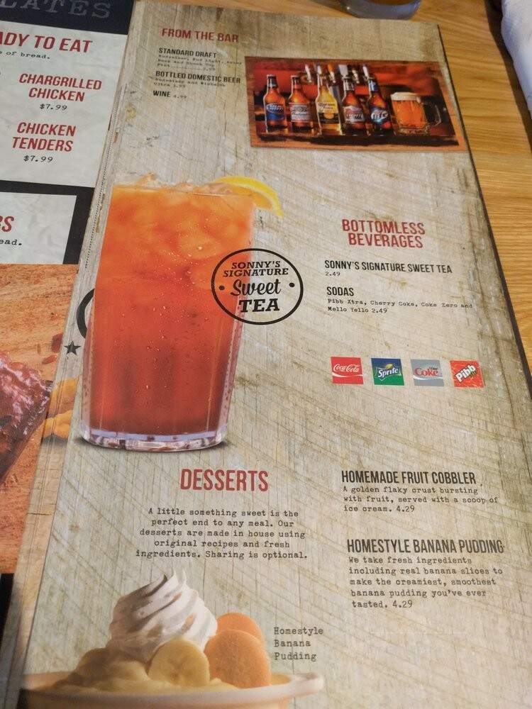 Sonny's Real Pit Bar-B-Q - Lakeland, FL menu_pic