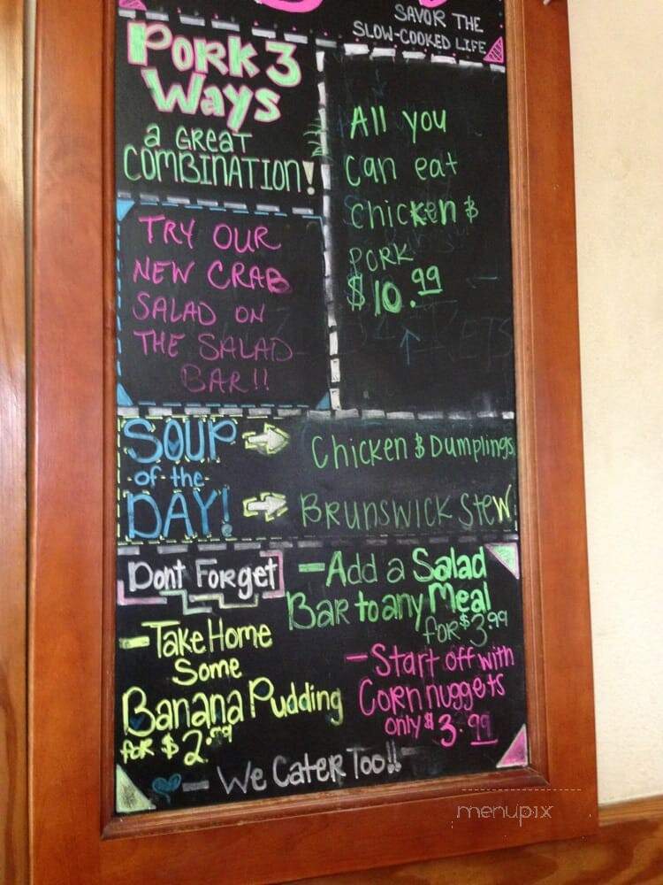 Sonny's Real Pit Bar-B-Q - Orange Park, FL menu_pic
