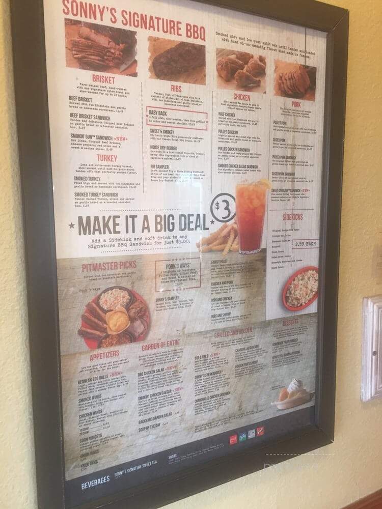 Sonny's Real Pit Bar-B-Q - Winter Haven, FL menu_pic