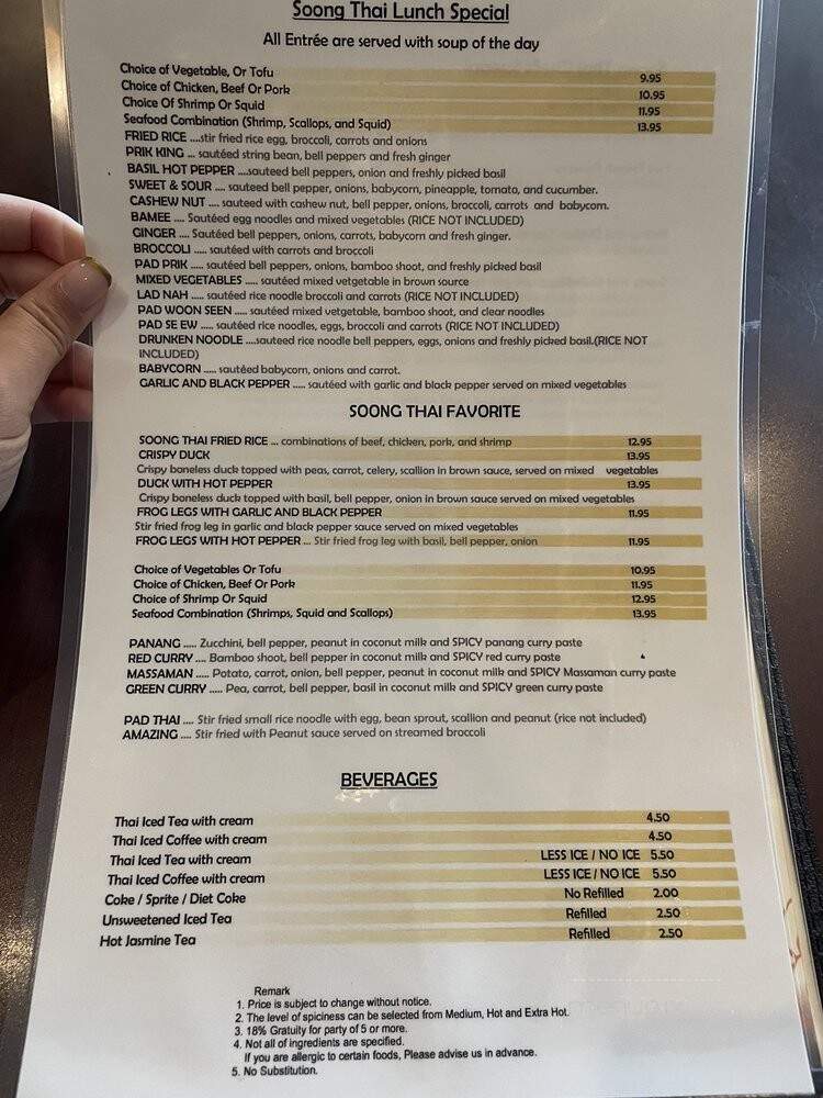 Soong Thai - Ocoee, FL menu_pic