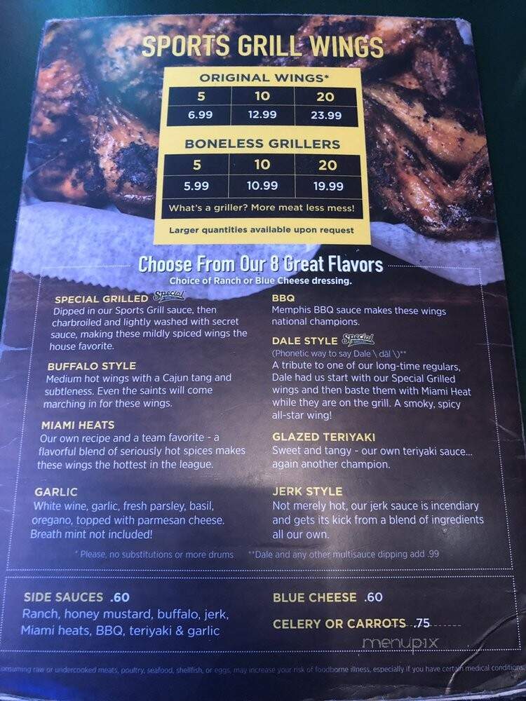 Sports Grill - Miami, FL menu_pic