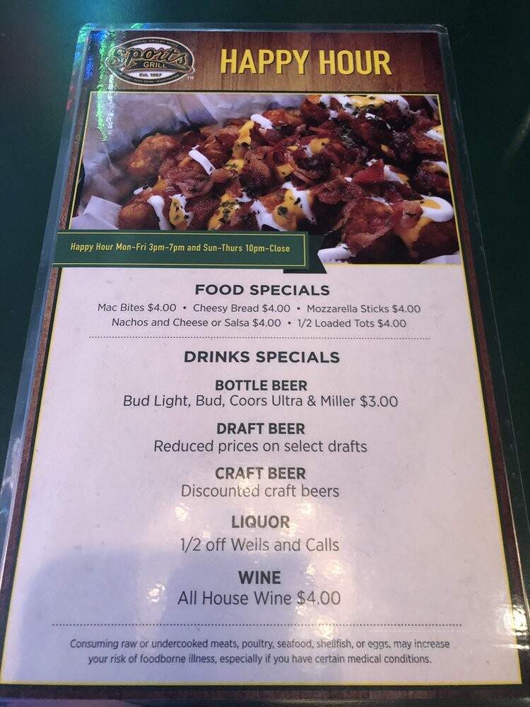Sports Grill - Miami, FL menu_pic