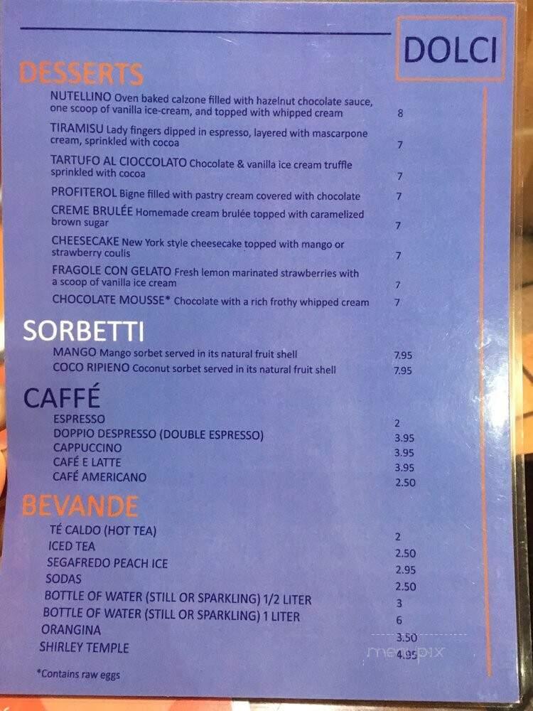 Spris - Coral Gables, FL menu_pic