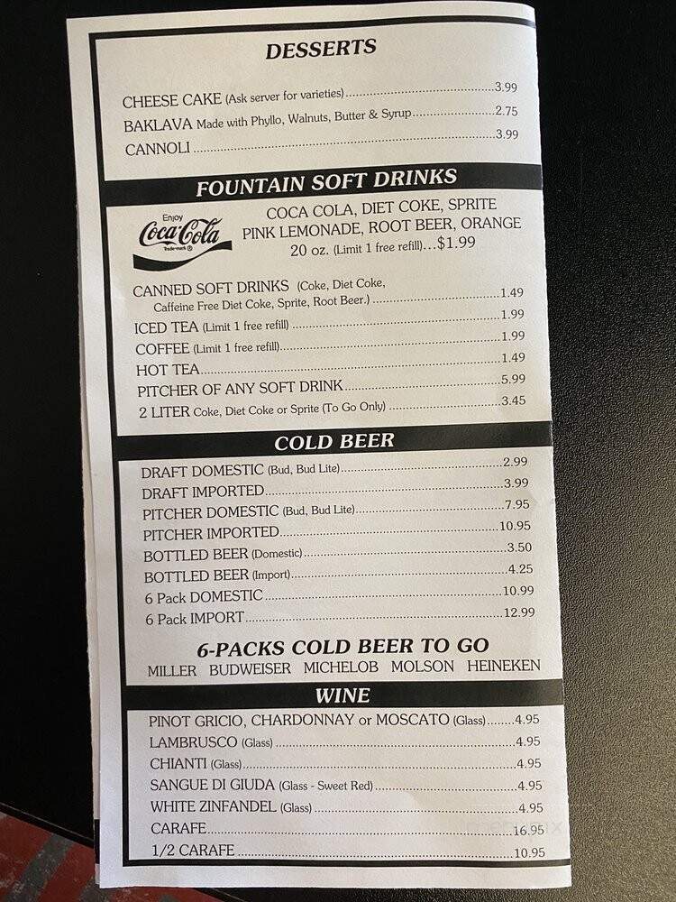 Stavro's Pizza House - Daytona Beach, FL menu_pic