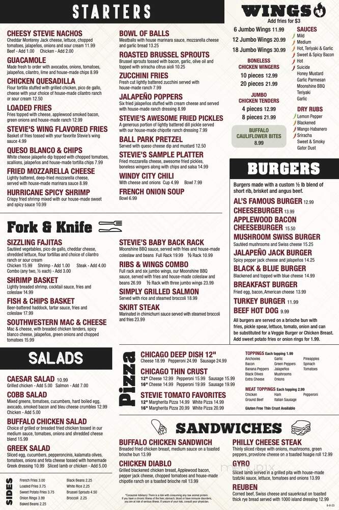 Stevie Tomato's Sportspage - Naples, FL menu_pic