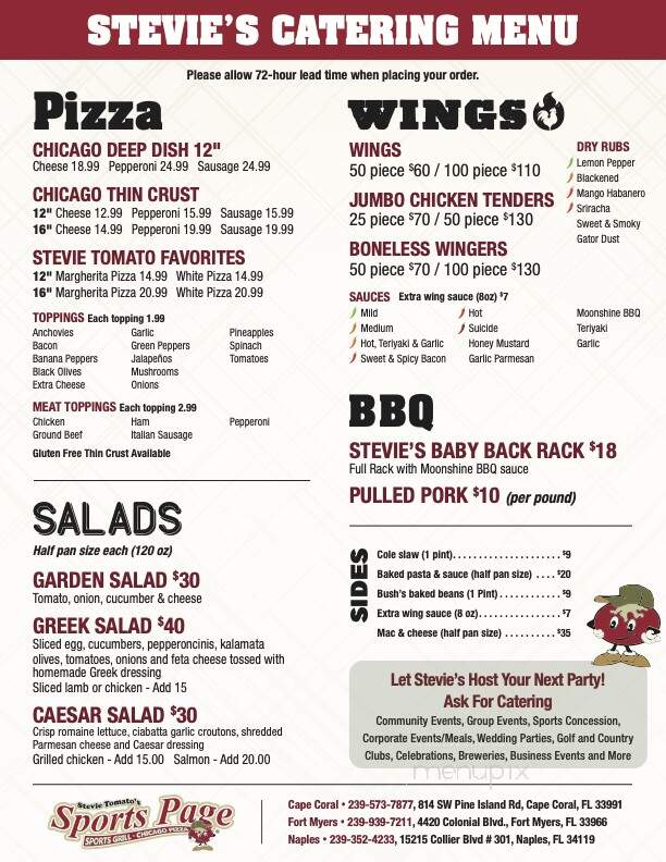 Stevie Tomato's Sportspage - Naples, FL menu_pic
