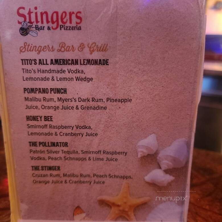 Stingers Bar & Grill - Pompano Beach, FL menu_pic
