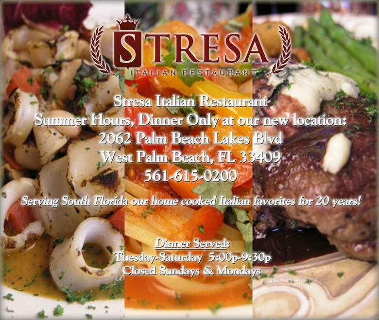 Stresa Italian Restaurant - West Palm Beach, FL menu_pic