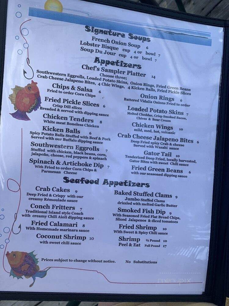 Sunset Grill - St Marks, FL menu_pic